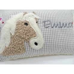 Namenskissen Taufkissen Kuschelkissen Kindergartenkissen Geburtsgeschenk Pferd Pferdchen Pony
