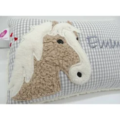 Namenskissen Taufkissen Kuschelkissen Kindergartenkissen Geburtsgeschenk Pferd Pferdchen Pony