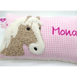 Namenskissen Taufkissen Kuschelkissen Kindergartenkissen Geburtsgeschenk Pferd Pferdchen Pony