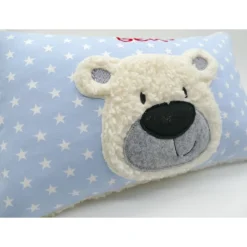 Namenskissen Taufkissen Kuschelkissen Kindergartenkissen Geburtsgeschenk  Bär Teddybär Kuschelbär