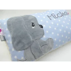 Namenskissen Taufkissen Kuschelkissen Kindergartenkissen Geburtsgeschenk Kuschliger Hundewelpe Peppo