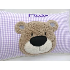 Namenskissen Taufkissen Kuschelkissen Kindergartenkissen Geburtsgeschenk  Bär Teddybär Kuschelbär