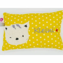 Namenskissen Taufkissen Kuschelkissen Kindergartenkissen Geburtsgeschenk  Schmusekissen Katze Kätzchen