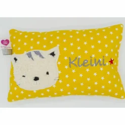 Namenskissen Taufkissen Kuschelkissen Kindergartenkissen Geburtsgeschenk  Schmusekissen Katze Kätzchen