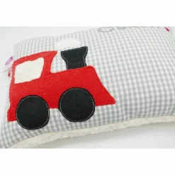 Namenskissen Taufkissen Kuschelkissen Kindergartenkissen Geburtsgeschenk  Eisenbahn Lok Lokomotive