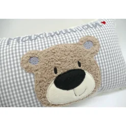 Namenskissen Taufkissen Kuschelkissen Kindergartenkissen Geburtsgeschenk  Bär Teddybär Kuschelbär