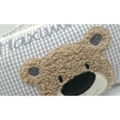 Namenskissen Taufkissen Kuschelkissen Kindergartenkissen Geburtsgeschenk  Bär Teddybär Kuschelbär