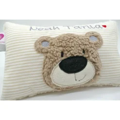 Namenskissen Taufkissen Kuschelkissen Kindergartenkissen Geburtsgeschenk  Bär Teddybär Kuschelbär