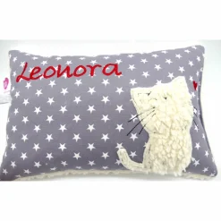 Namenskissen Taufkissen Kuschelkissen Kindergartenkissen Geburtsgeschenk  Schmusekissen Katze Kätzchen