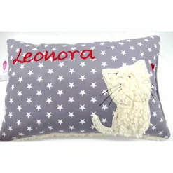 Namenskissen Taufkissen Kuschelkissen Kindergartenkissen Geburtsgeschenk  Schmusekissen Katze Kätzchen