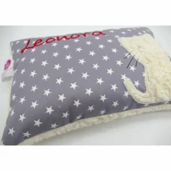 Namenskissen Taufkissen Kuschelkissen Kindergartenkissen Geburtsgeschenk  Schmusekissen Katze Kätzchen