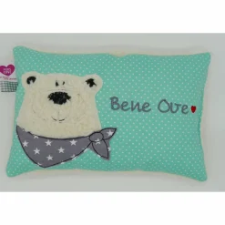 Namenskissen Taufkissen Kuschelkissen Kindergartenkissen Geburtsgeschenk Bär Eisbär Kuschelbär