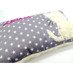 Namenskissen Taufkissen Kuschelkissen Kindergartenkissen Geburtsgeschenk  Schmusekissen Katze Kätzchen