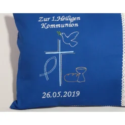 Namenskissen zur Kommunion Artikelnr. KK 52