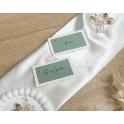 Namensschilder I Platzkarten I „Modern Greenery“ - Modernes & detailreiches Design - verschiedene Farben