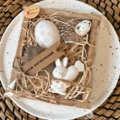 Natürlich schönes Geschenkset für Ostern "Vom Osterhasen" • inkl. Holzverpackung
