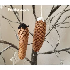 Natürliche Weihnachtsdeko: Kiefer- & Fichtenzapfen als rustikaler Baumschmuck – Winterdekoration zum Aufhängen