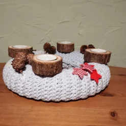 Natürlicher Adventskranz – handgefertigt, nachhaltig & wiederverwendbar