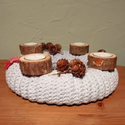 Natürlicher Adventskranz – handgefertigt, nachhaltig & wiederverwendbar