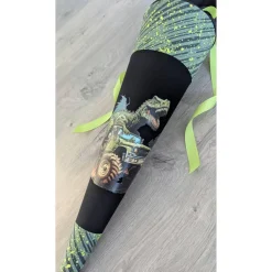 NEU! Schultüte Traktor, Stoff, genäht, Step by Step, Zuckertüte 70cm Stoff, Stickereien, Name inklusive