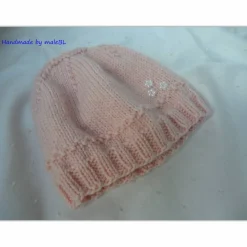 Neugeborenenset rosa – handgestrickte Babymütze & Babyschuhe aus Wolle & Cashmere