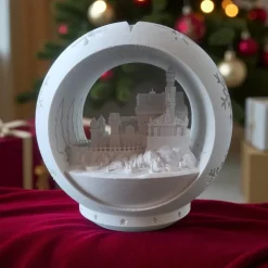 Neuschwanstein Windlicht Kugel – Magische 3D-gedrucktes Weihnachtsdekolicht