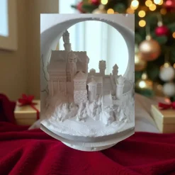 Neuschwanstein Windlicht Kugel – Magische 3D-gedrucktes Weihnachtsdekolicht