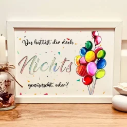 Nichts zum Geburtstag Geldgeschenk – Originelle Geschenkidee für Wunschlos Glückliche