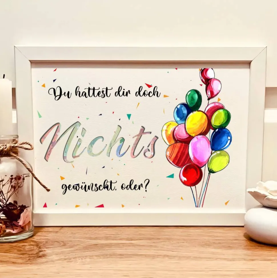 Nichts zum Geburtstag Geldgeschenk – Originelle Geschenkidee für Wunschlos Glückliche