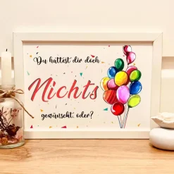 Nichts zum Geburtstag Geldgeschenk – Originelle Geschenkidee für Wunschlos Glückliche