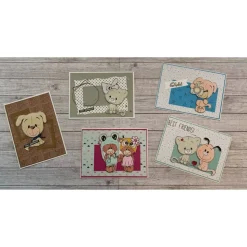 Niedliche Grußkarten / Glückwunschkarten für Kinder zum Geburtstag, für Mädchen & Jungen, Katzen & Hunde, Handarbeit