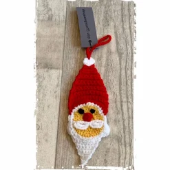 Niedliche Nikolausanhänger gehäkelt - Gesicht beidseitig angebracht! Höhe ca. 13cm - 17cm