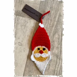 Niedliche Nikolausanhänger gehäkelt - Gesicht beidseitig angebracht! Höhe ca. 13cm - 17cm
