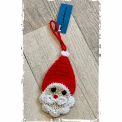 Niedliche Nikolausanhänger gehäkelt - Gesicht beidseitig angebracht! Höhe ca. 15 cm