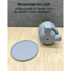 Niedlicher 3D-Blumentopf mit Gesicht | Lustige Pflanztopf-Figur für Sukkulenten | Fensterbank & Wohnzimmer Deko | Perfek