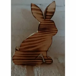 Niedlicher Hase aus Holz, geflammt