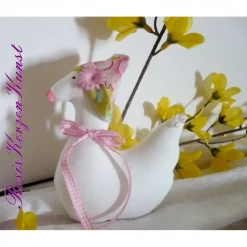 Niedliches Oster-Entchen mit frechem Hütchen aus Stoff * Osterdeko * Ostergeschenk *