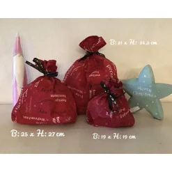 Nikolausbeutel Weihnachtsbeutel  Geschenksäckchen Unikat - Merry Christmas