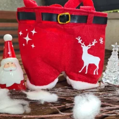 Nikolaushose Mini personalisierbar | Weihnachtsmann Hose als Geschenkverpackung | Lustige Nikolaus Geschenkidee für Kind