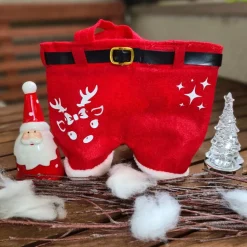 Nikolaushose Mini personalisierbar | Weihnachtsmann Hose als Geschenkverpackung | Lustige Nikolaus Geschenkidee für Kind
