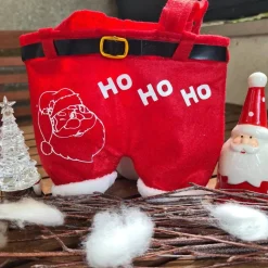 Nikolaushose Mini personalisierbar | Weihnachtsmann Hose als Geschenkverpackung | Lustige Nikolaus Geschenkidee für Kind