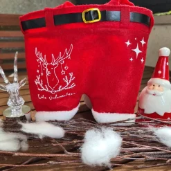 Nikolaushose Mini personalisierbar | Weihnachtsmann Hose als Geschenkverpackung | Lustige Nikolaus Geschenkidee für Kind