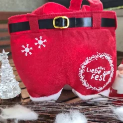 Nikolaushose Mini personalisierbar | Weihnachtsmann Hose als Geschenkverpackung | Lustige Nikolaus Geschenkidee für Kind