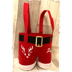 Nikolaushose mit Name und Rentiergesicht - Nikolaussocke - Nikolaussäckchen - Nikolausstiefel