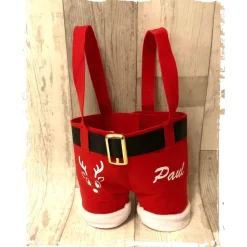 Nikolaushose mit Name und Rentiergesicht - Nikolaussocke - Nikolaussäckchen - Nikolausstiefel