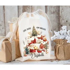 Nikolaussack, Geschenke Kinder personalisiert mit Name, Nikolausgeschenk, Tasche, Nikolausbeutel Weihnachten