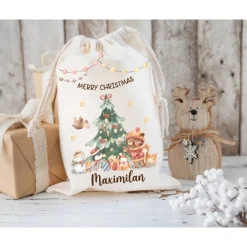 Nikolaussack, Geschenke Kinder personalisiert mit Name, Nikolausgeschenk, Tasche, Nikolausbeutel Weihnachten