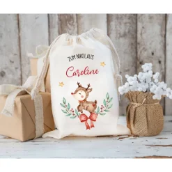 Nikolaussack, Weihnachtssäckchen personalisiert mit Name, Nikolausgeschenk, Tasche, Nikolausbeutel Weihnachten