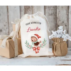 Nikolaussack, Weihnachtssäckchen personalisiert mit Name, Nikolausgeschenk, Tasche, Nikolausbeutel Weihnachten