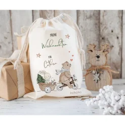 Nikolaussack, Weihnachtssäckchen personalisiert mit Name, Nikolausgeschenk, Tasche, Nikolausbeutel Weihnachten